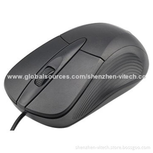 Optical Wired PC Mouse with Adjustable DPI, Suitable for Microsoft's Windows 7/XP